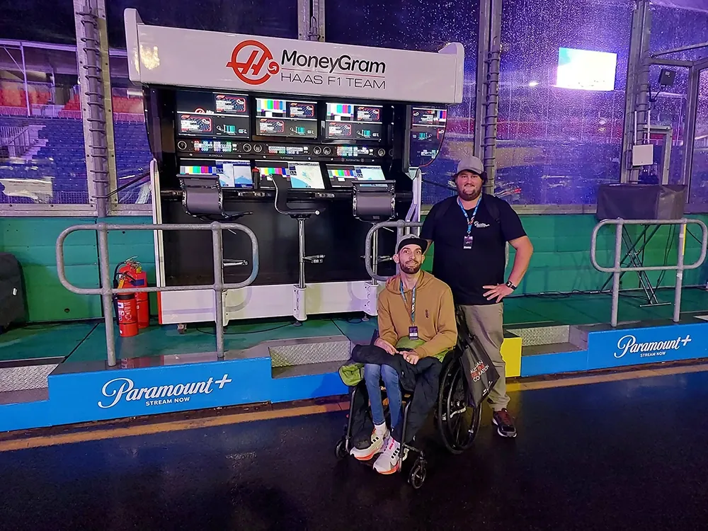 TDAC participants using travel gear in a forest setting